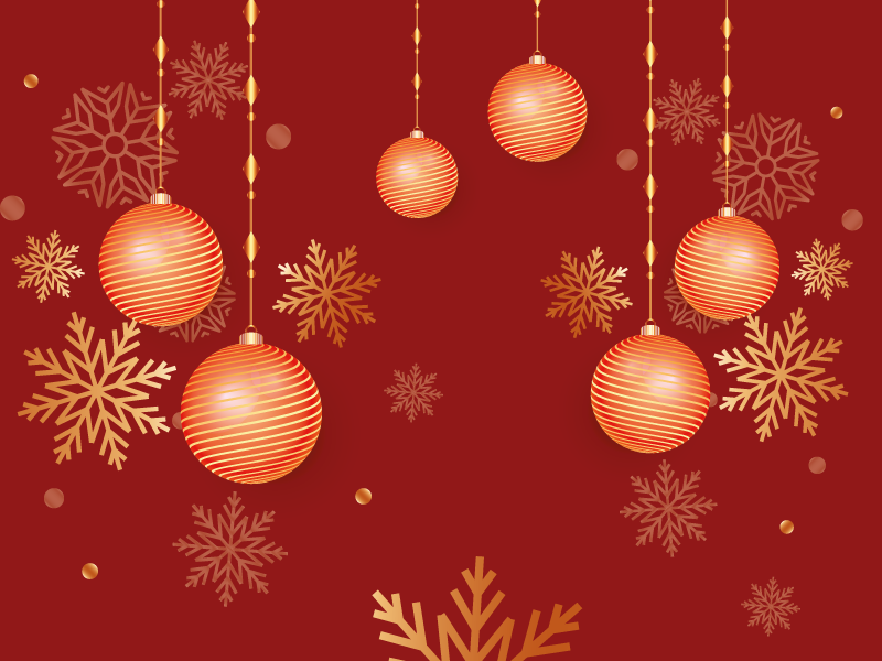Tovaglietta americana natale sfere ornamentali festive - TenStickers