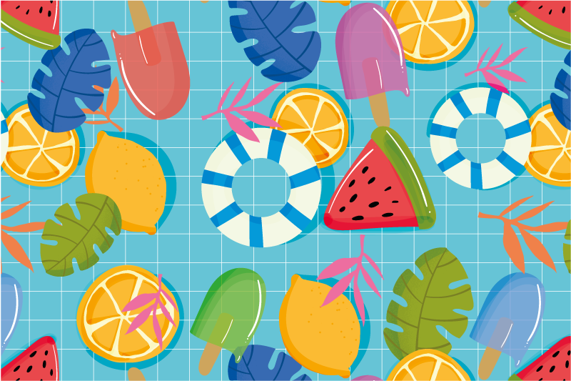 Tovaglietta americana infantile frutta e gelato - TenStickers