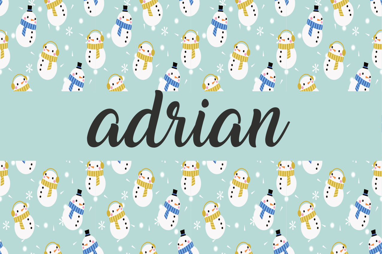 Tovaglietta americana natale design personalizzato pupazzo - TenStickers