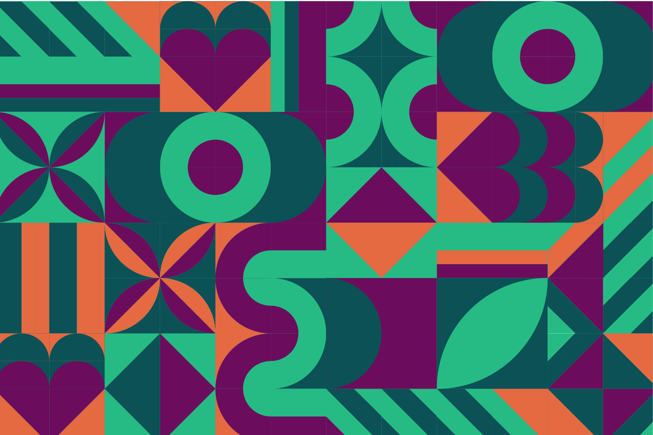 Tovaglietta americana moderna Motivo geometrico colorato - TenStickers