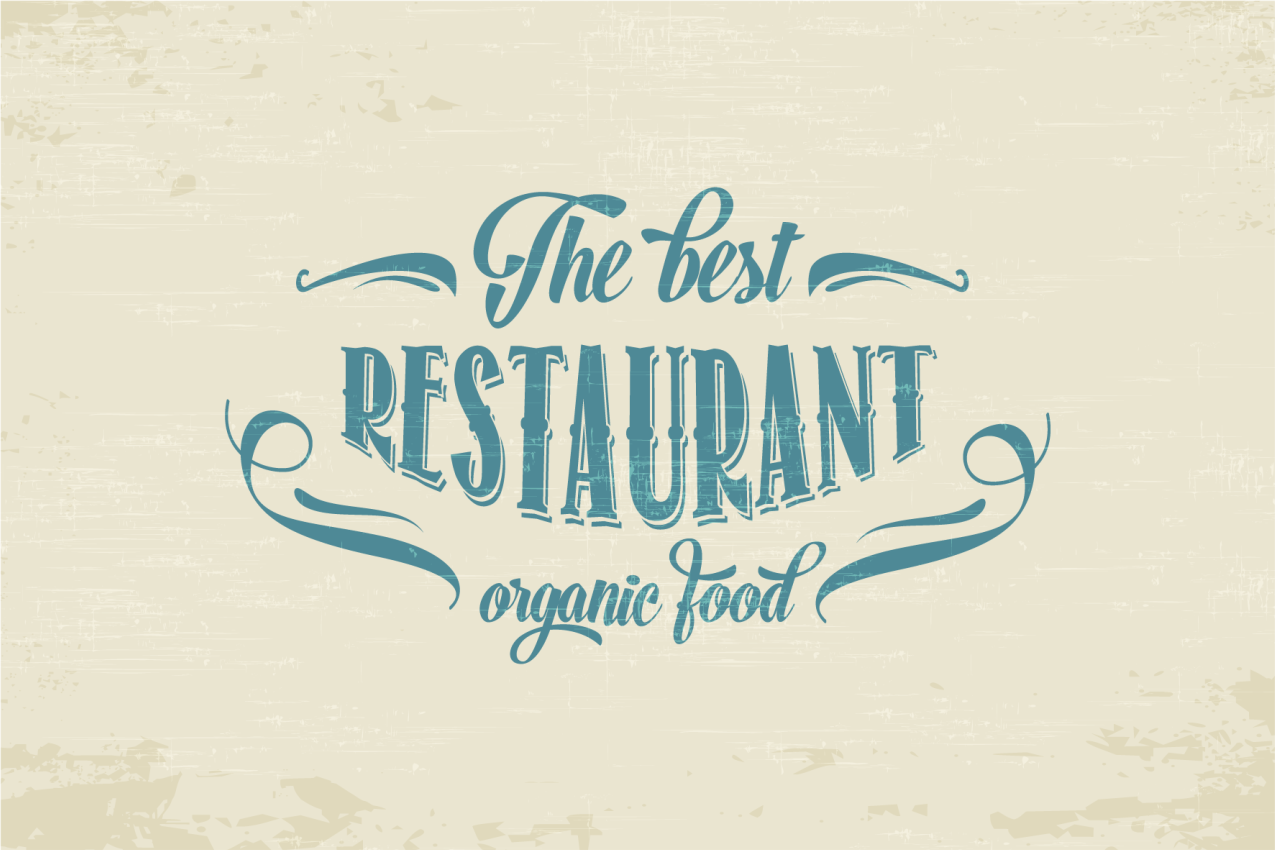 Tovaglietta americana frase cibo organico ristorante - TenStickers