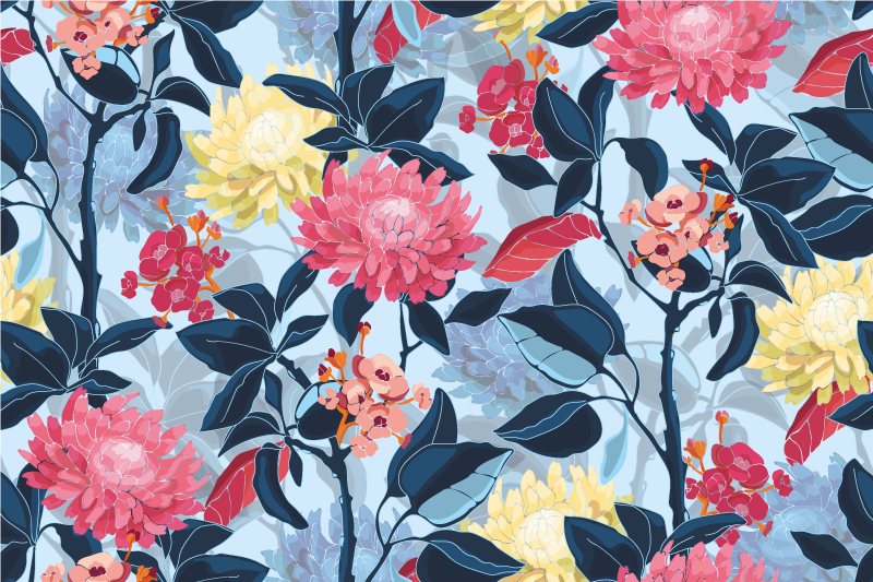Tovaglietta americana originale eleganza a fiori - TenStickers
