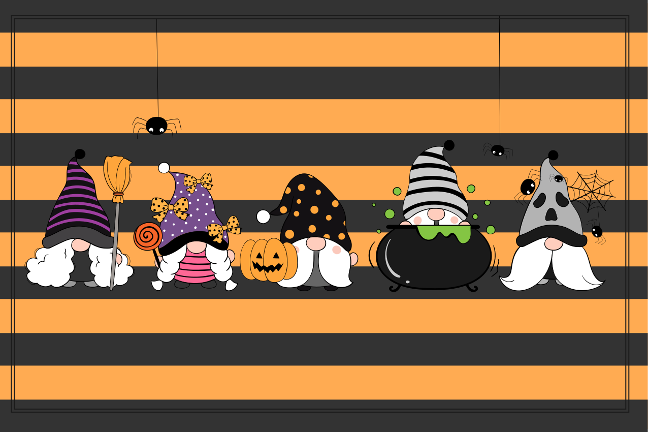 Tovaglietta americana di halloween cappelli da gnomi - TenStickers