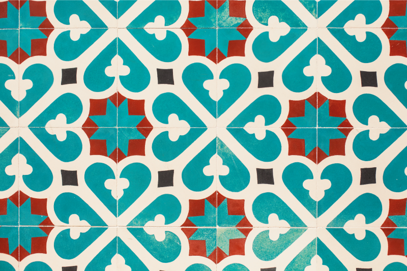 Tovaglietta americana textu concetto geometrico vivace - TenStickers