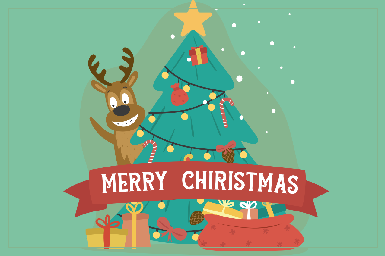 Tovaglietta americana natale albero festoso - TenStickers