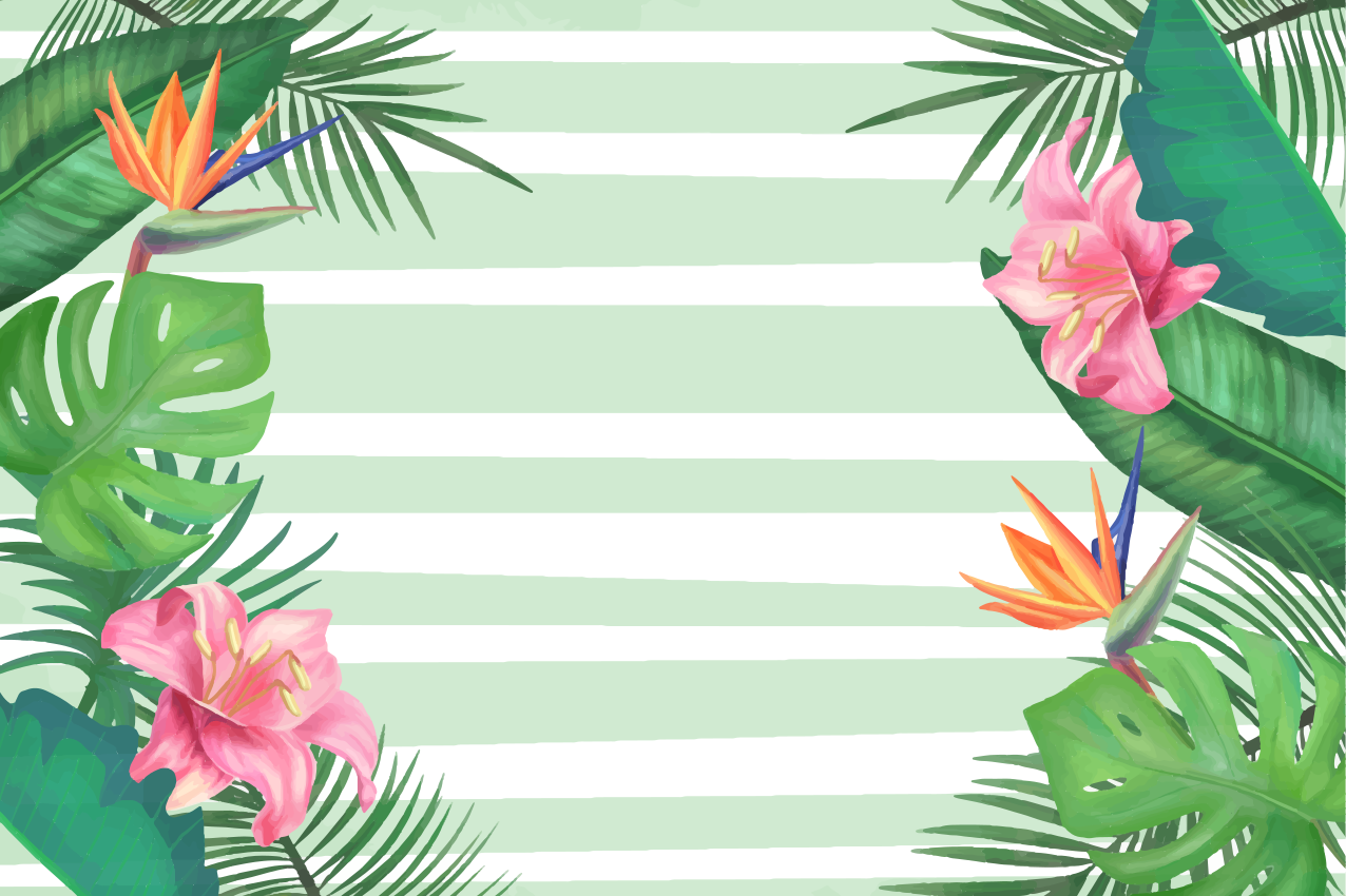 Tovaglietta americana originale con foglia tropicale - TenStickers