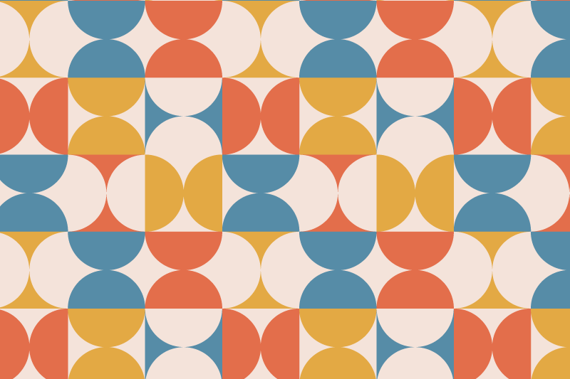 Tovaglietta americana moderna cerchi colorati geometrici - TenStickers