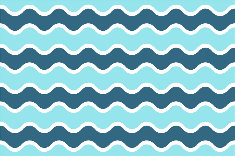 Tovaglietta americana moderna motivo a linee ondulate - TenStickers