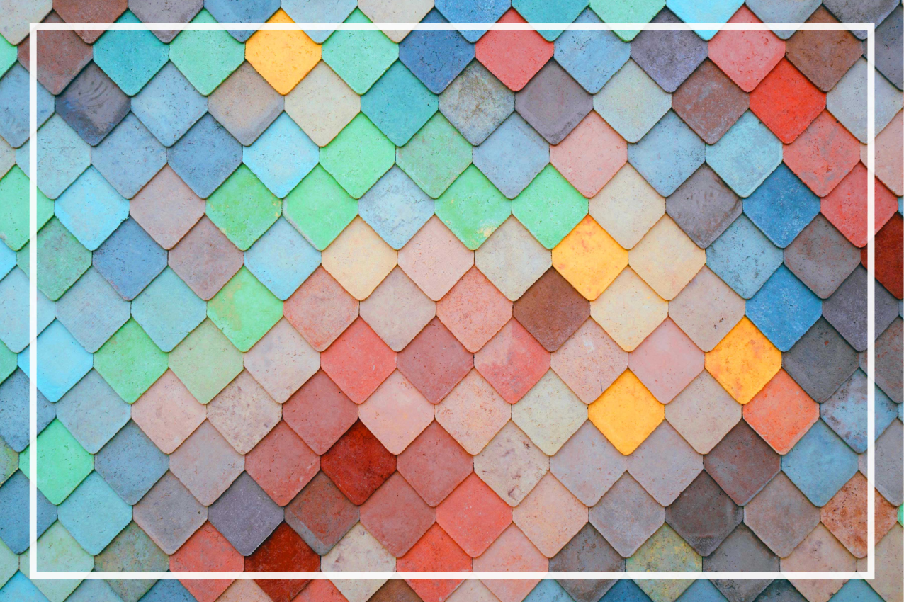 Tovaglietta americana textu motivo piastrelle colorate - TenStickers