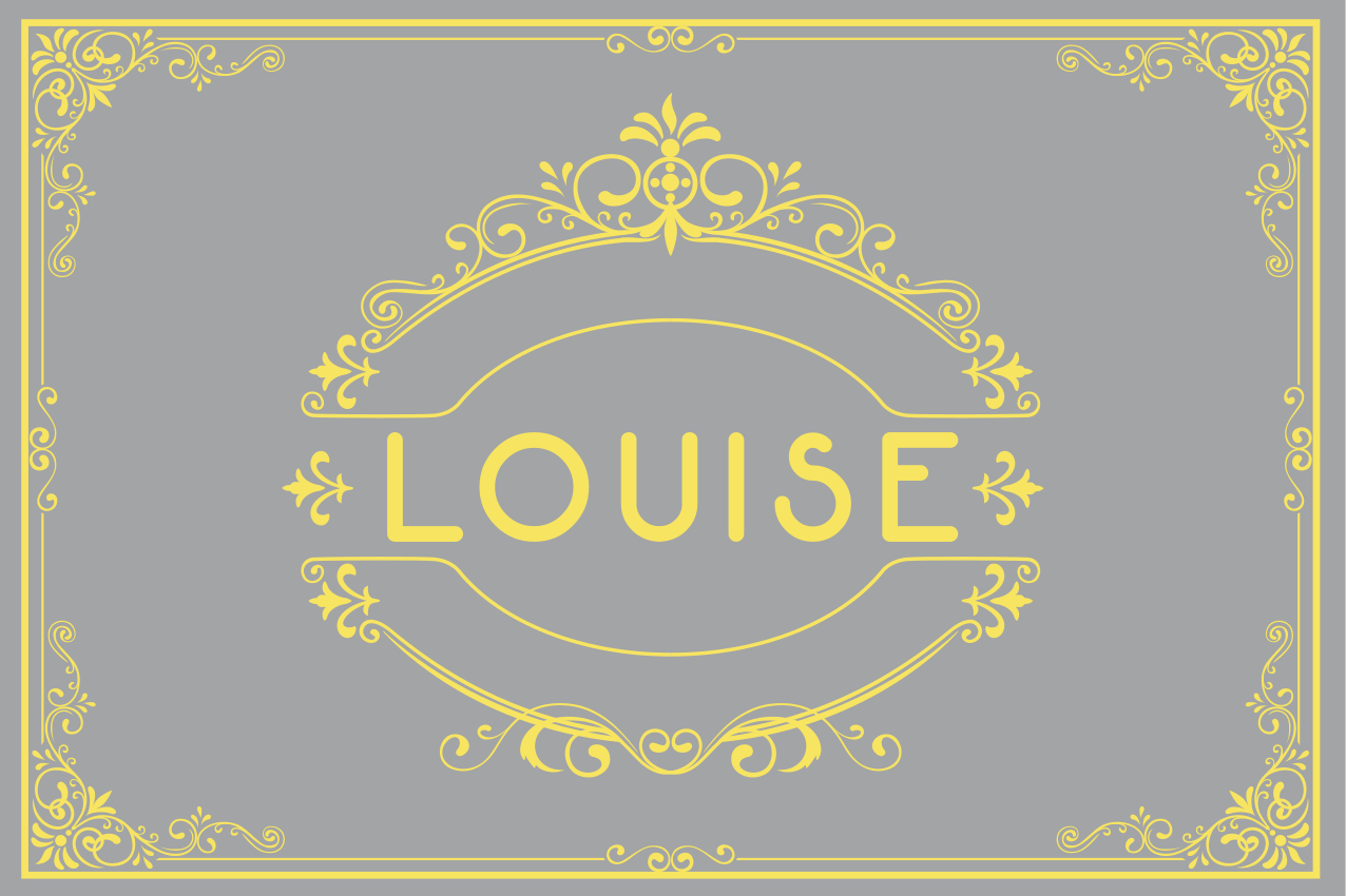 Tovaglietta americana con nome display elegante - TenStickers