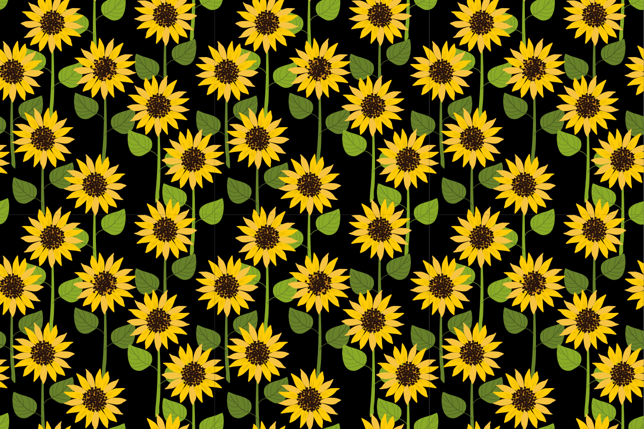 Tovaglietta americana originale con motivo di girasoli - TenStickers