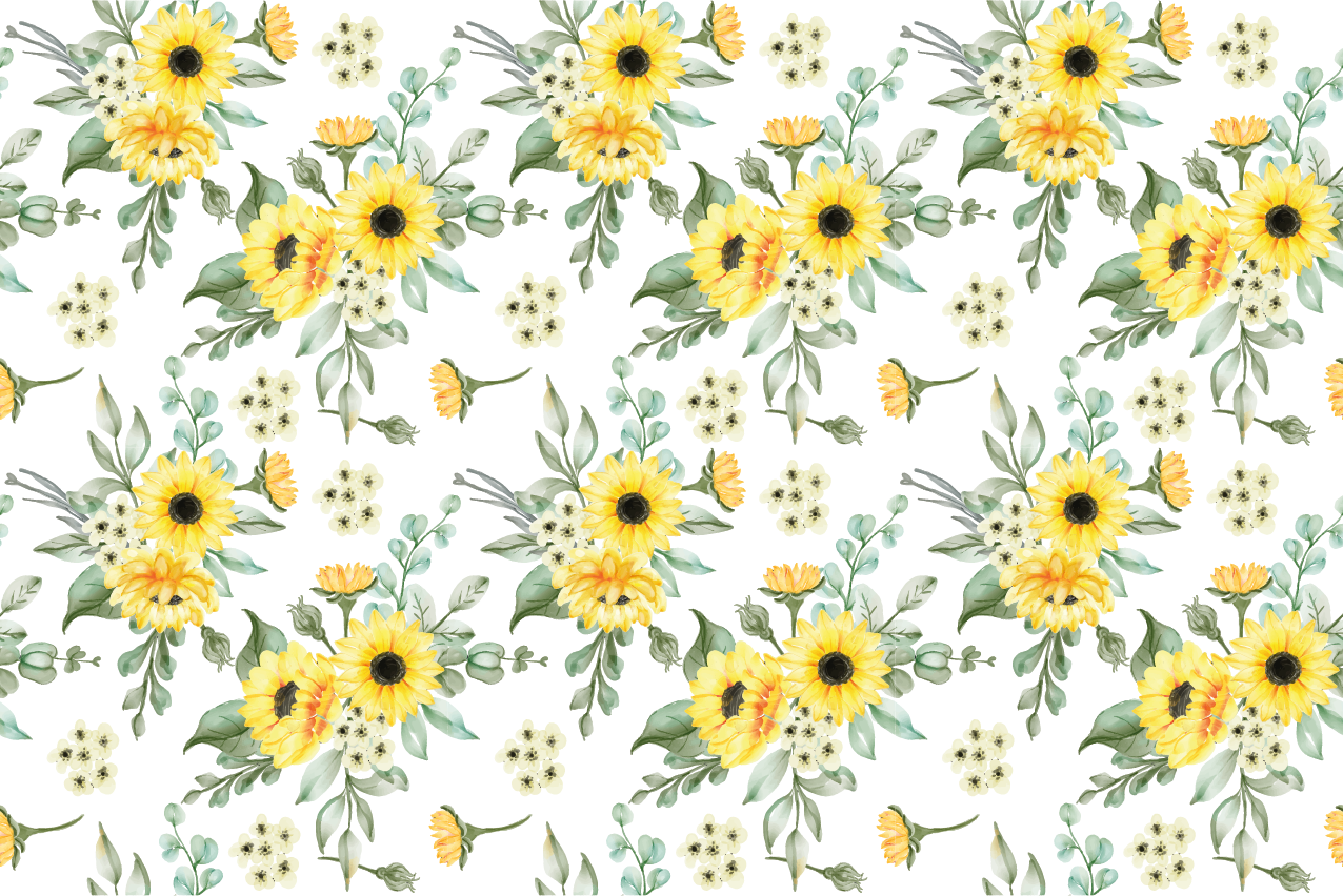 Tovaglietta americana originale motivo floreale girasole - TenStickers