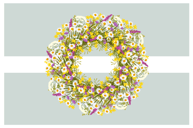 Tovaglietta americana originale centrotavola floreale - TenStickers