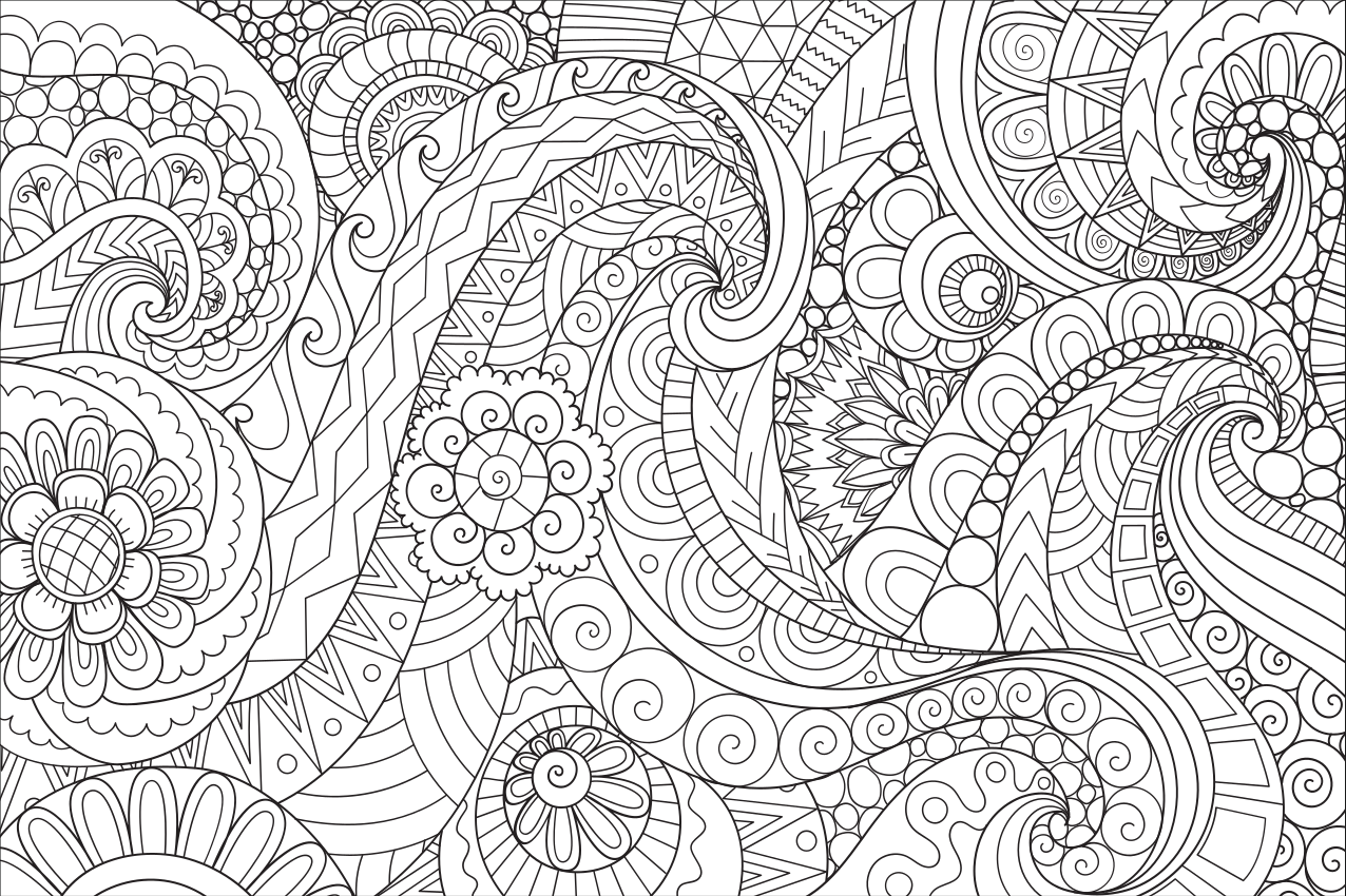Tovaglietta americana textu motivi a linee intricate - TenStickers