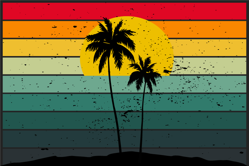 Tovaglietta americana originale paesaggio al tramonto - TenStickers