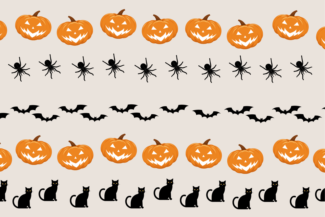 Tovaglietta americana di halloween gatto ragno zucca - TenStickers