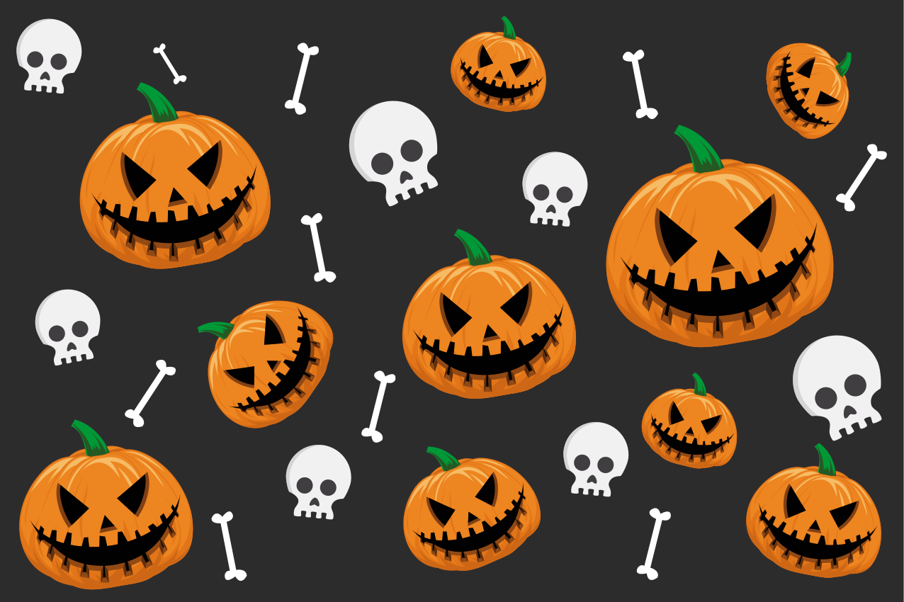 Tovaglietta americana di halloween motivo zucche - TenStickers