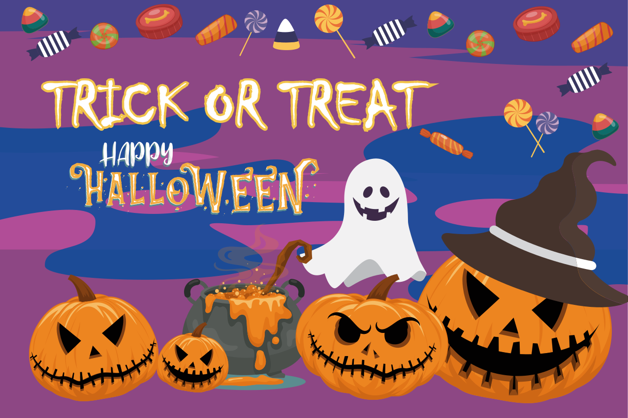 Tovaglietta americana di halloween tavola dei dolcetti - TenStickers