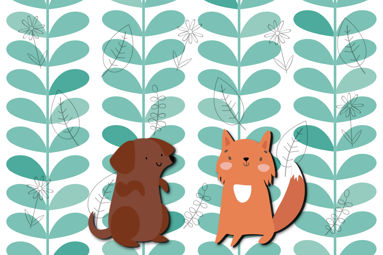 Tovaglietta americana infantile compagni animali carini - TenStickers