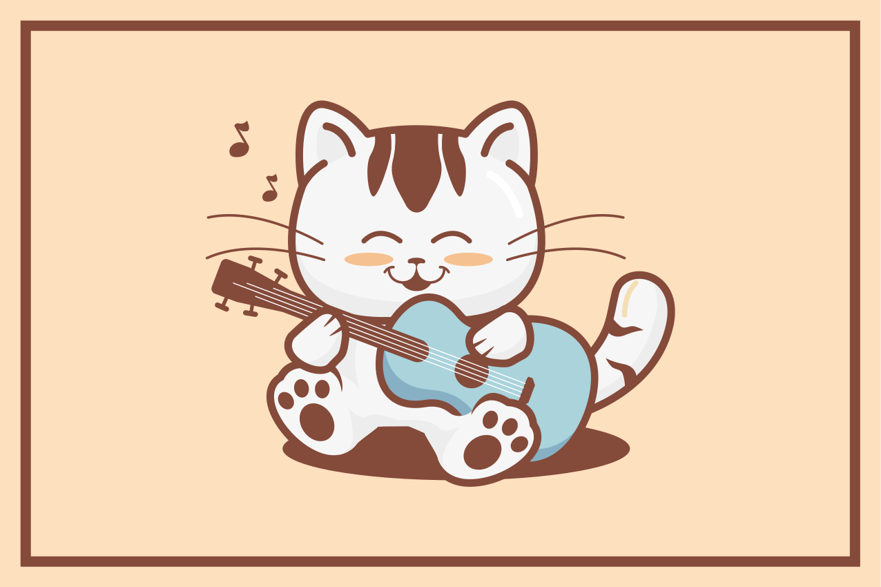 Tovaglietta americana infantile personaggio gatto musicale - TenStickers