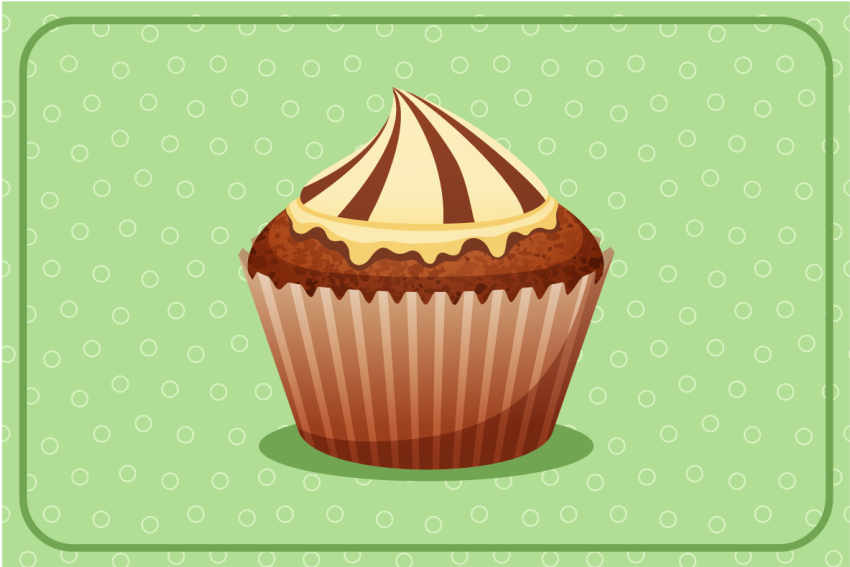 Tovaglietta americana originale grafica cupcake - TenStickers