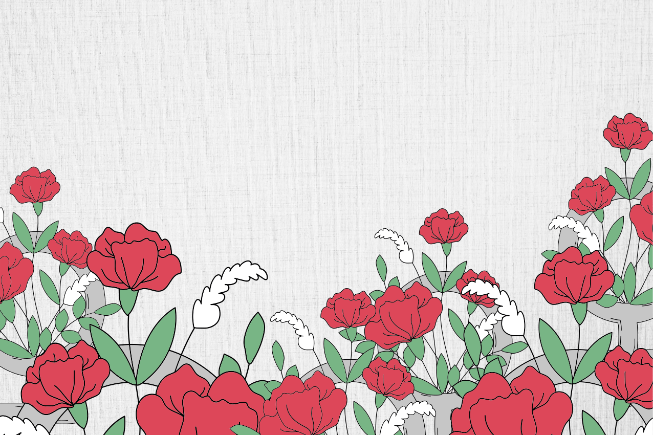 Tovaglietta americana originale con motivo floreale e foglie - TenStickers