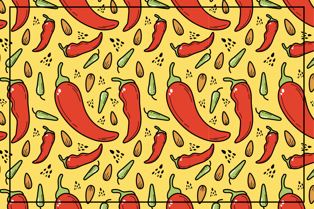 Tovaglietta americana originale motivo peperoncino - TenStickers