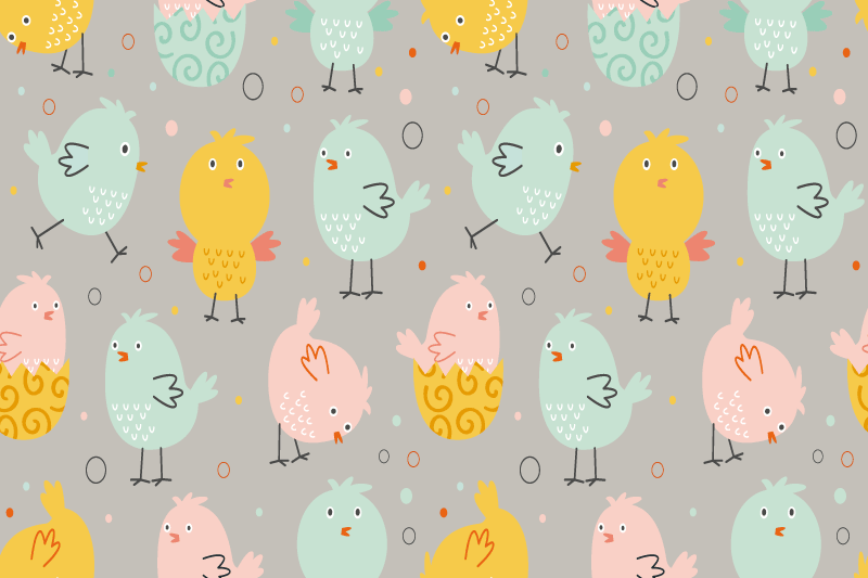 Tovaglietta americana infantile personaggi pulcini colorati - TenStickers