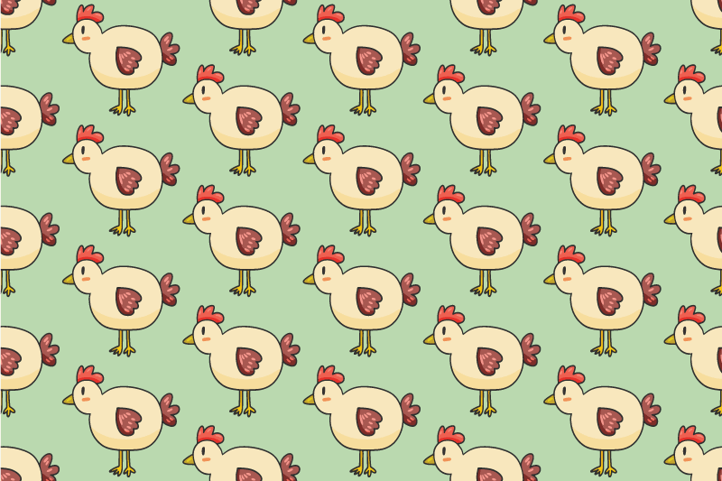 Tovaglietta americana infantile gallina incantevole ripetuta - TenStickers