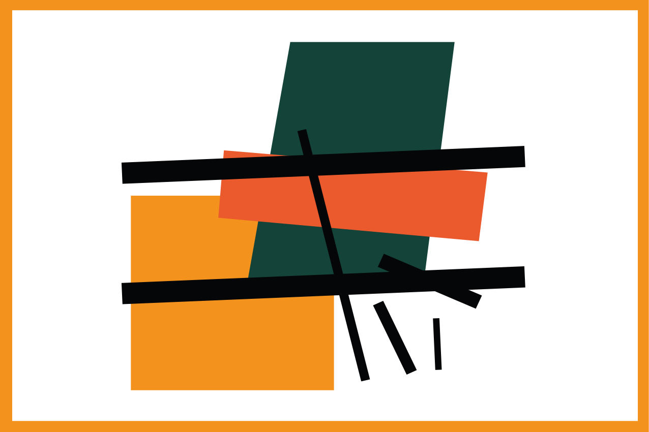 Tovaglietta americana moderna blocchi geometrici astratti - TenStickers