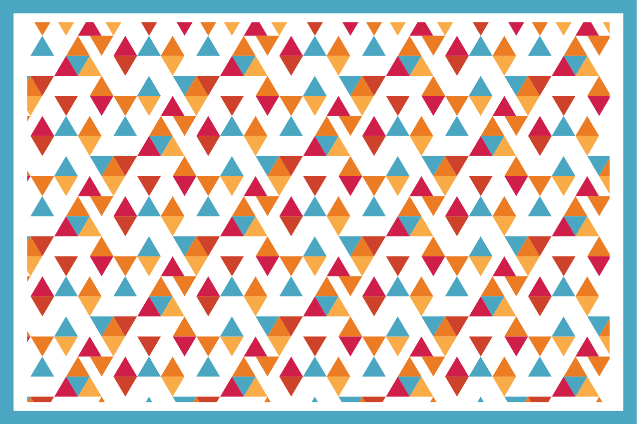 Tovaglietta americana originale disegno geometrico vivace - TenStickers