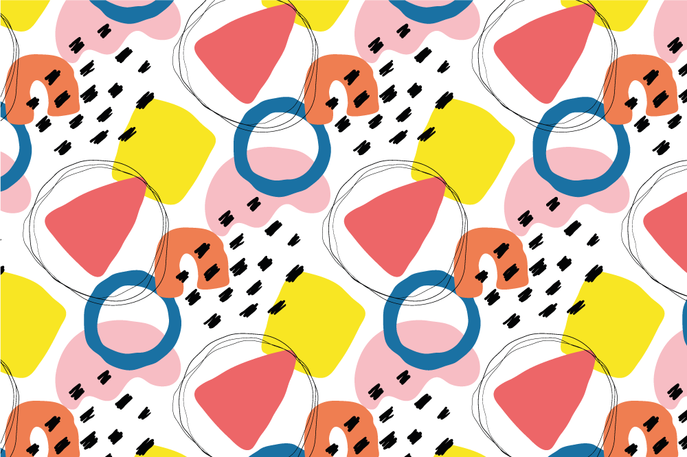 Tovaglietta americana moderna elementi geometrici vivaci - TenStickers