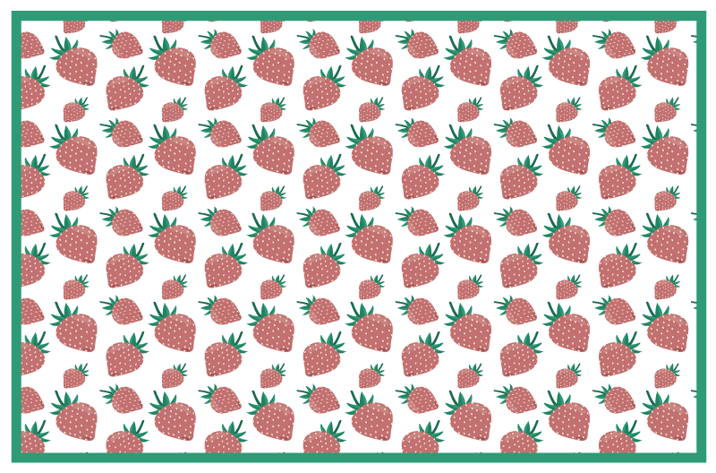 Tovaglietta americana originale motivo fragole - TenStickers