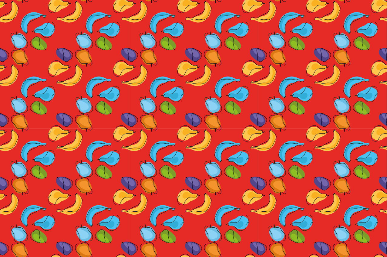 Tovaglietta americana originale motivo frutta colorata - TenStickers