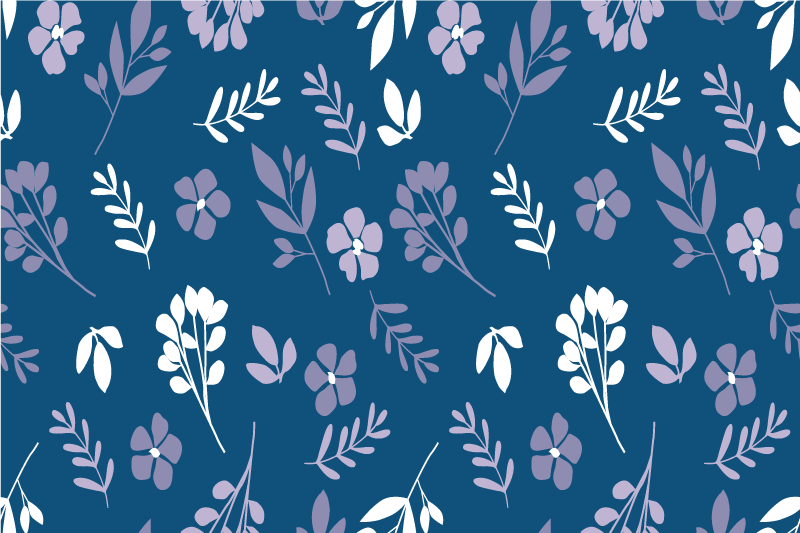 Tovaglietta americana textu motivo floreale botanico - TenStickers