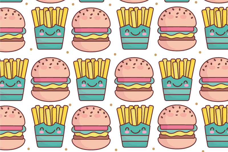 Tovaglietta americana infantile motivo burger felice - TenStickers