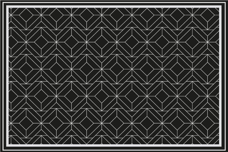 Tovaglietta americana moderna superficie nera geometrica - TenStickers