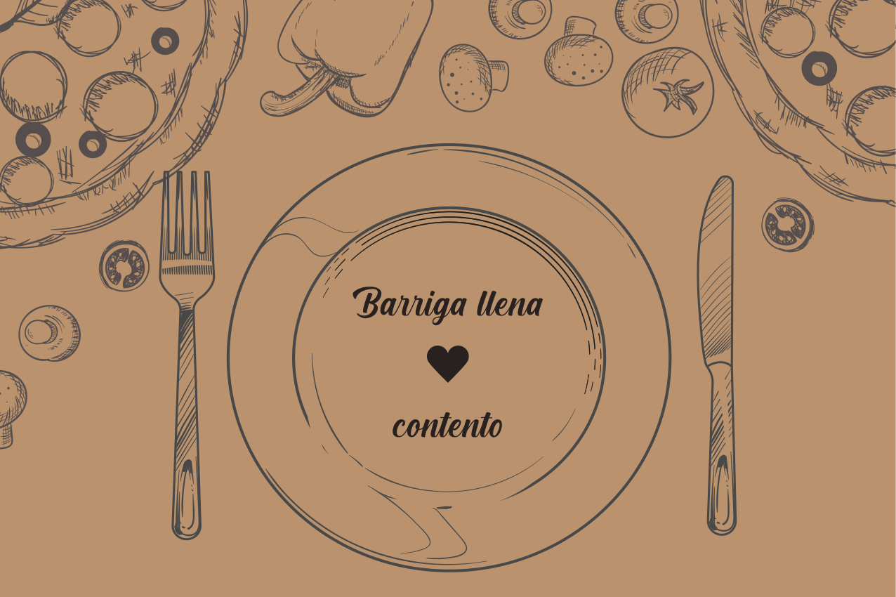 Tovaglietta americana originale piatto vuoto con cuore - TenStickers