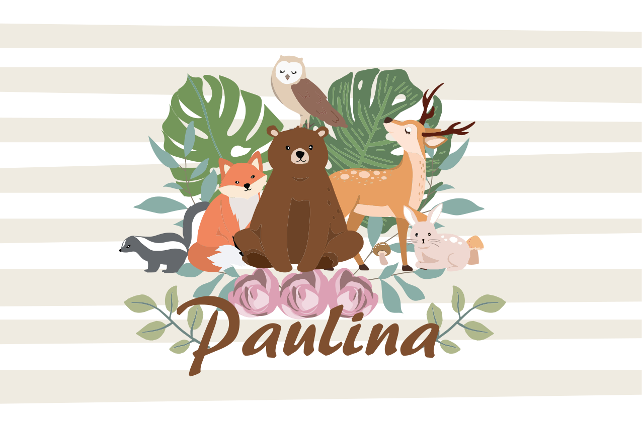 Tovaglietta americana infantile raduno di animali fantastici - TenStickers