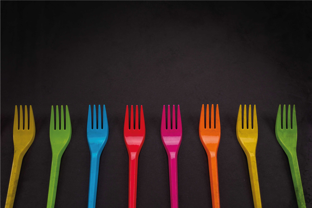 Tovaglietta americana infantile collezione di fork colorati - TenStickers