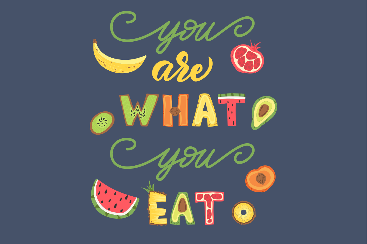 Tovaglietta americana frase citazione cibo colorata - TenStickers