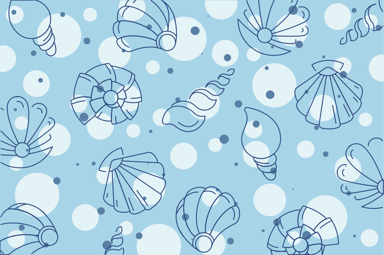 Tovaglietta americana originale motivi con conchiglie - TenStickers