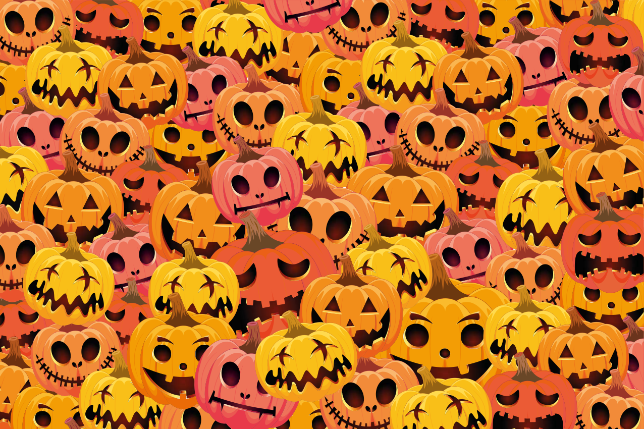 Tovaglietta americana di halloween raccolta di arte zucche - TenStickers