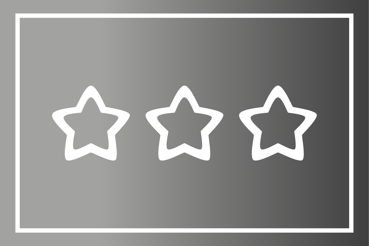 Tovaglietta americana moderna con display valutazioni stelle - TenStickers