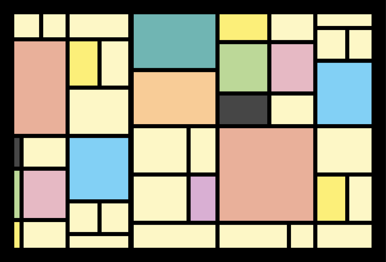 Tovaglietta americana moderna con motivo astratto geometrico - TenStickers