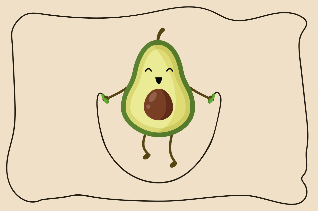 Tovaglietta americana infantile felice avocado - TenStickers