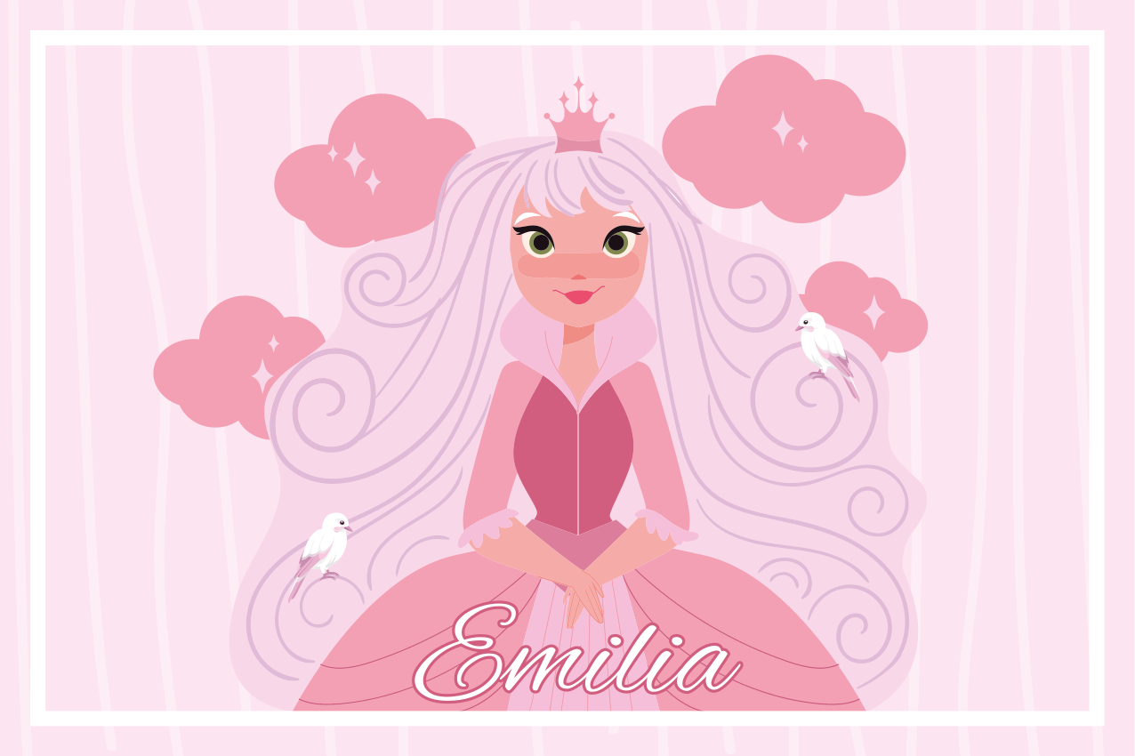 Tovaglietta americana infantile con personaggi principessa - TenStickers