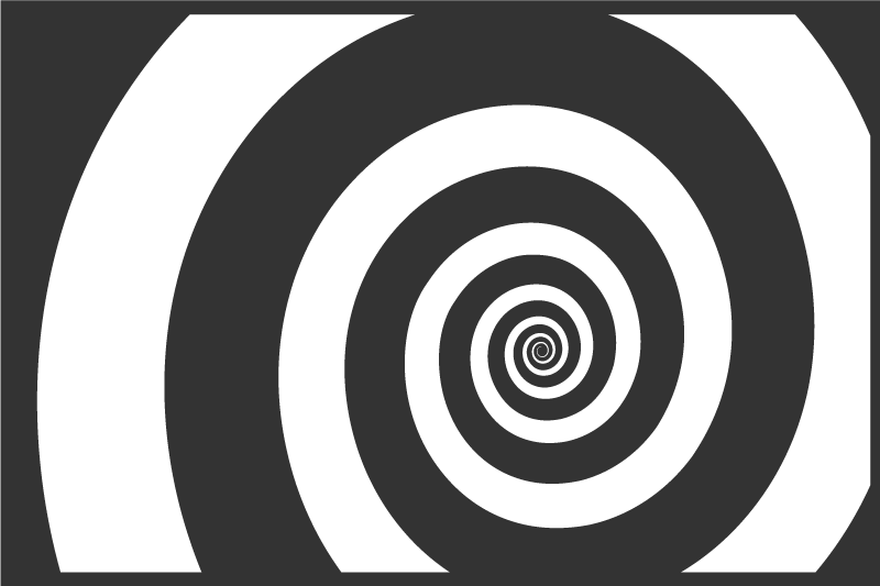 Tovaglietta americana textu effetto ottico spirale - TenStickers