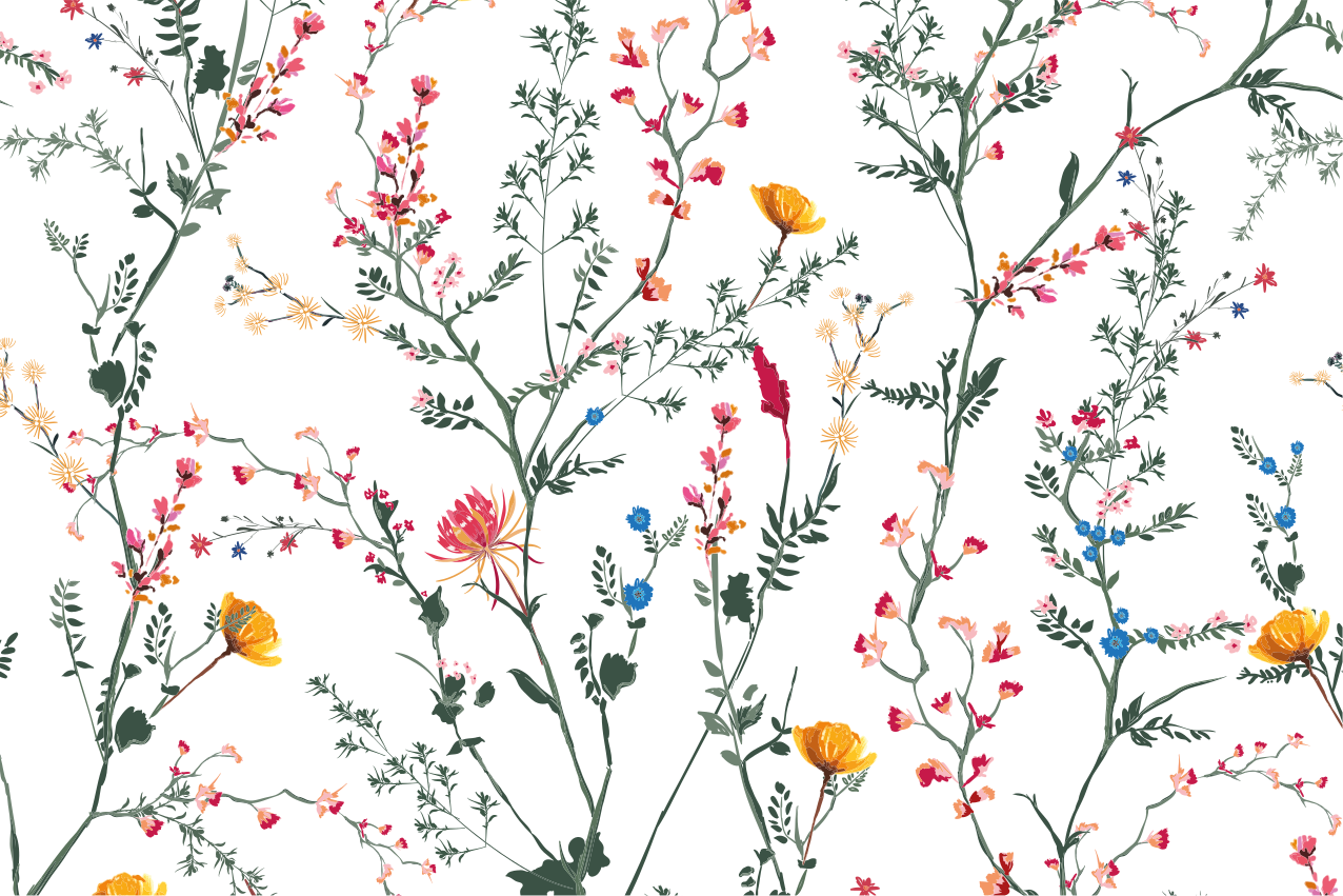 Tovaglietta americana originale motivo floreale - TenStickers