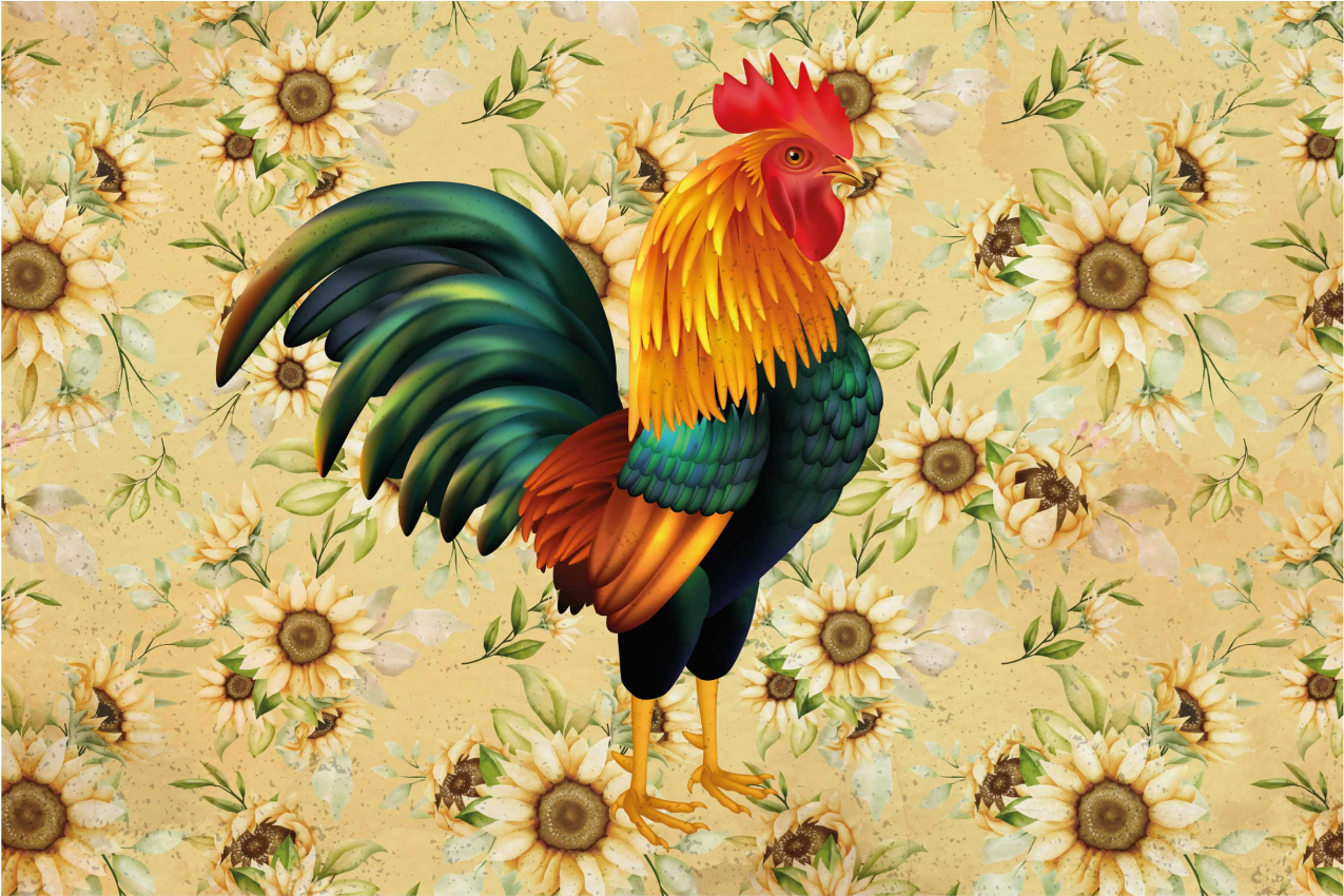Tovaglietta americana originale centrotavola colorato gallo - TenStickers